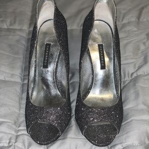 Dark Sliver Sparkly Heels